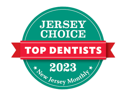New Jersey Monthly's "Top Choice Dentist" award badge